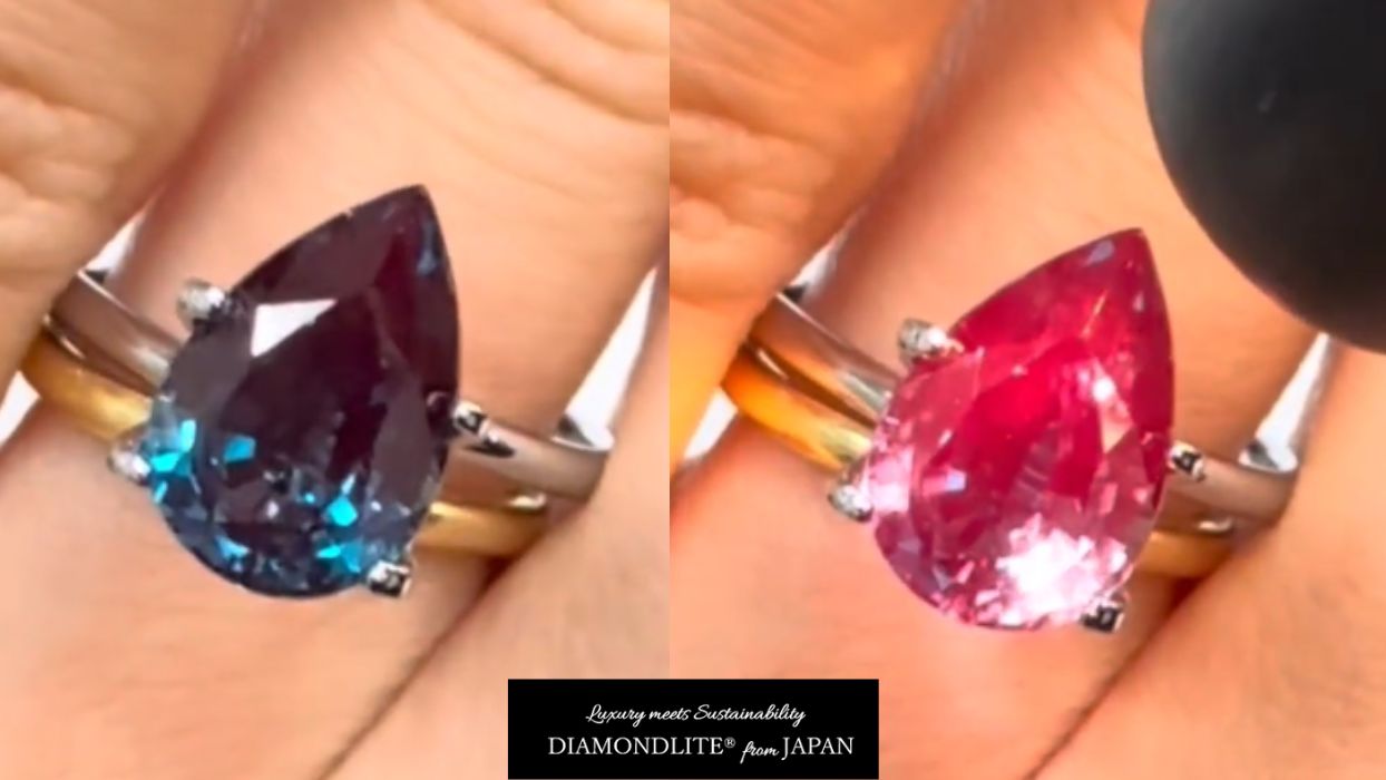 Lab Grown Recrystallized Alexandrite   DIAMONDLITE from JAPAN